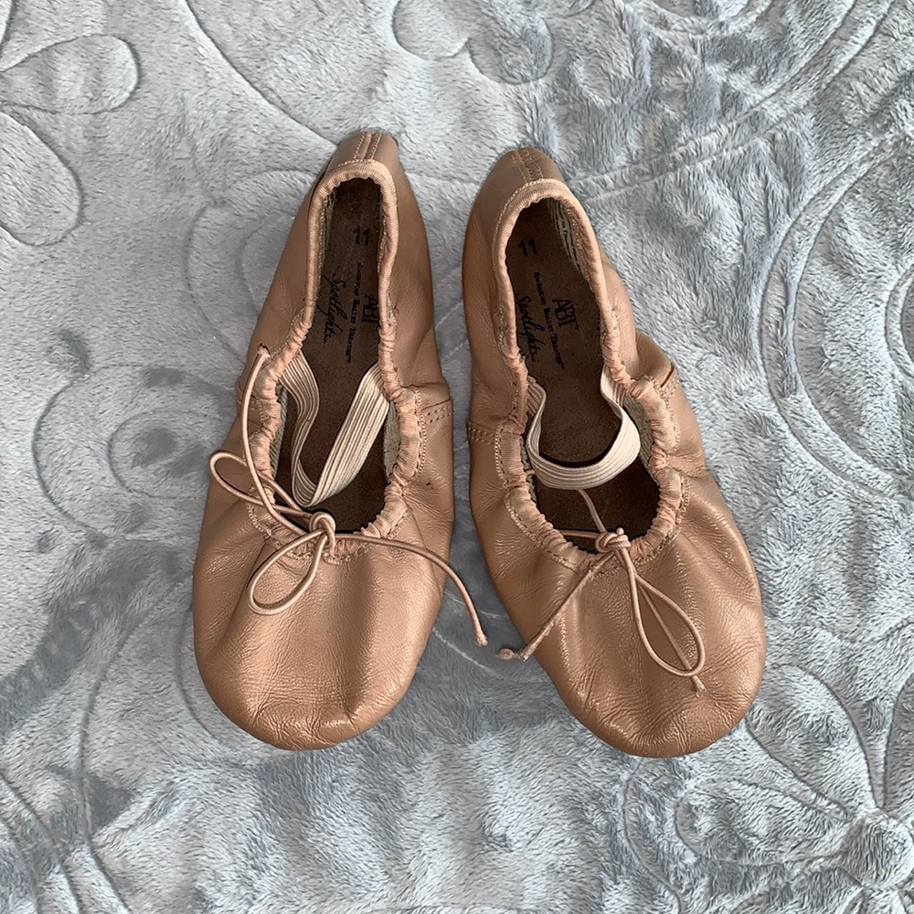Pink Leather Dance AMERICAN BALLET THEATER (ABT) Ballet Slippers.  Size 11.